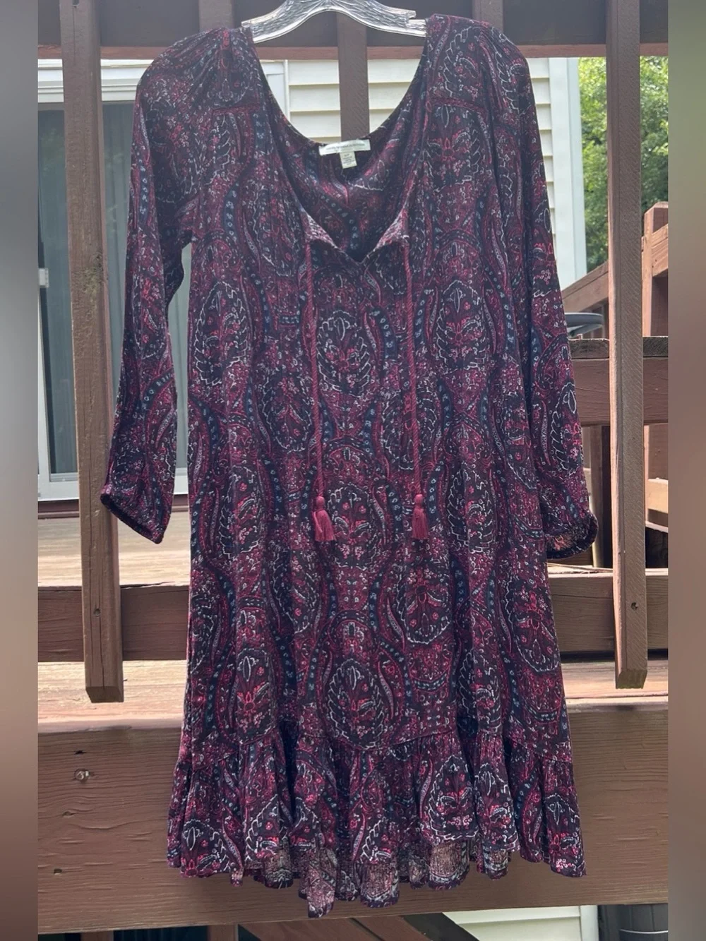 American Eagle Outfitters AE Women’s L/S Feminine Flowy Boho Casual Dress|Sz:S